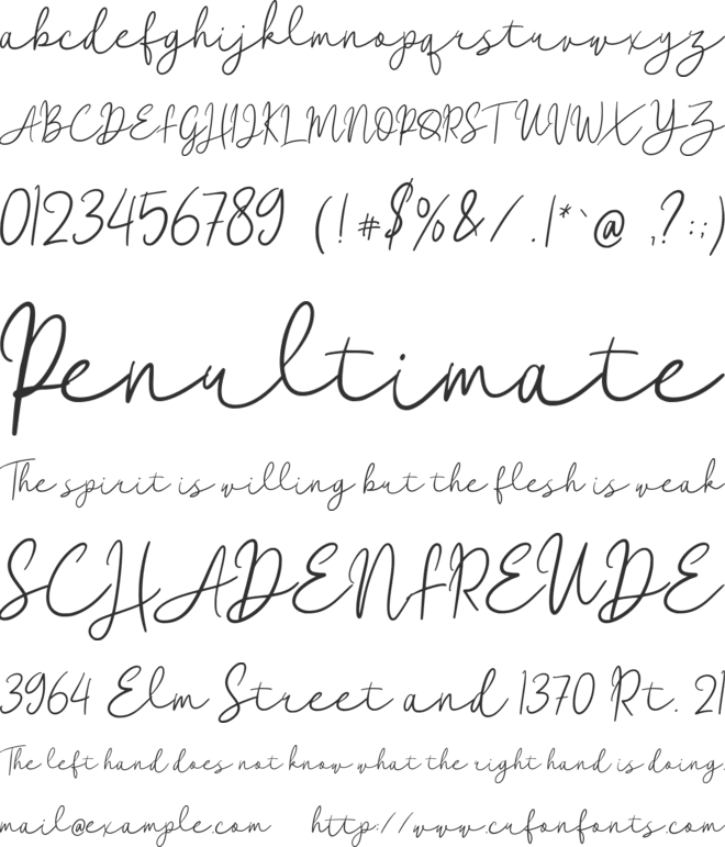 Ondyne font preview