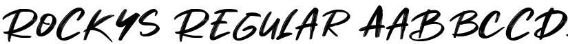 Rockys Regular font