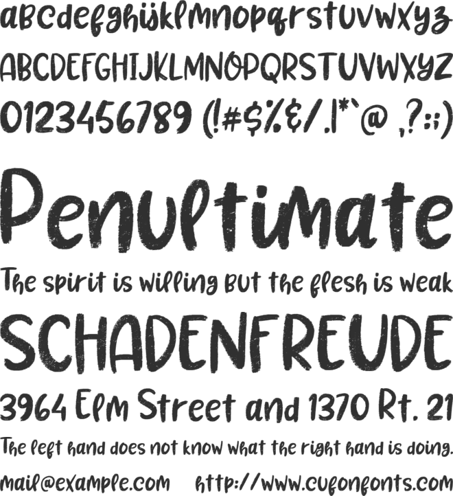 Yearbook font preview