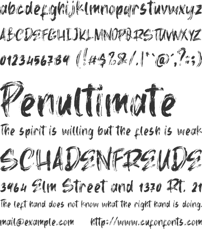 Death Rock font preview