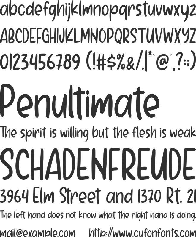 Searghy font preview