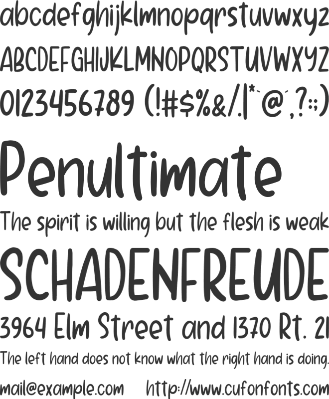 Searghy font preview