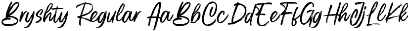 Bryshty Regular font