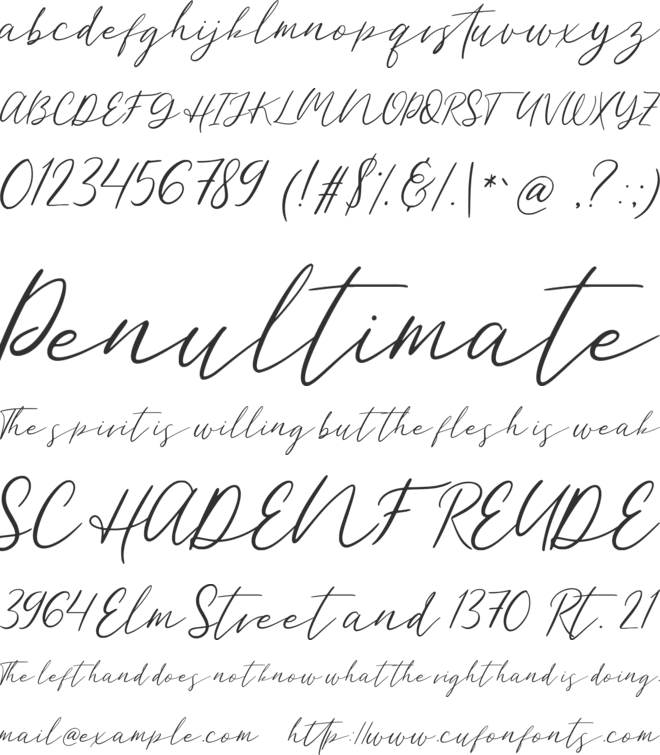 Halymoon font preview