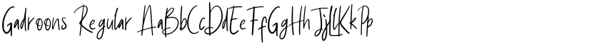 Gadroons Regular font