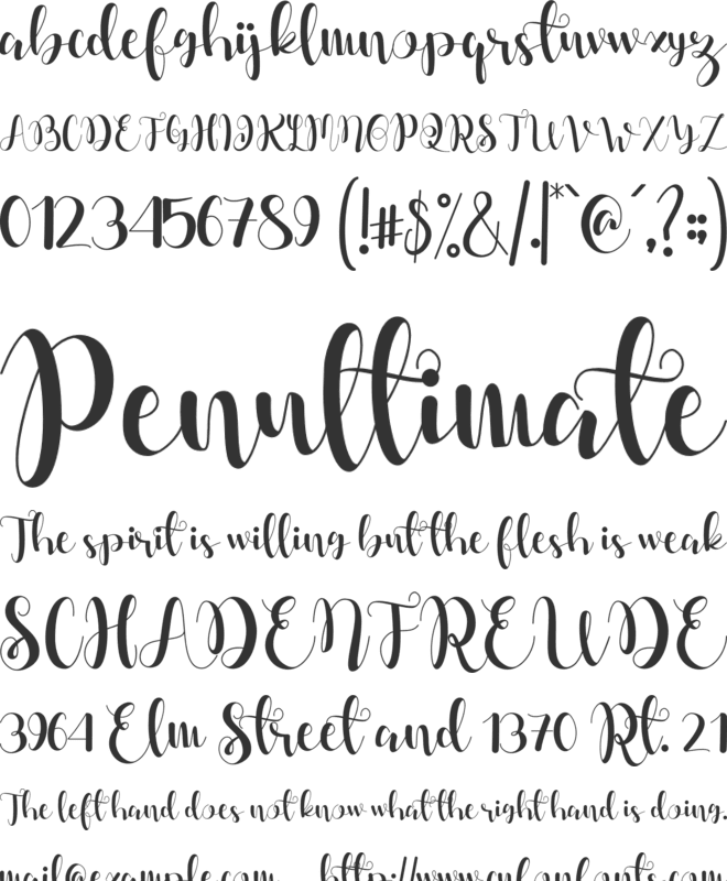 Dahllia Claire font preview