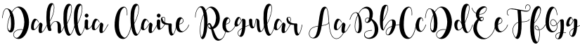 Dahllia Claire Regular font