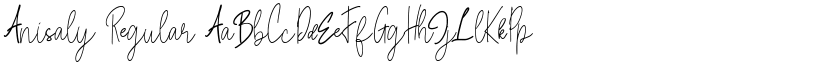 Anisaly Regular font
