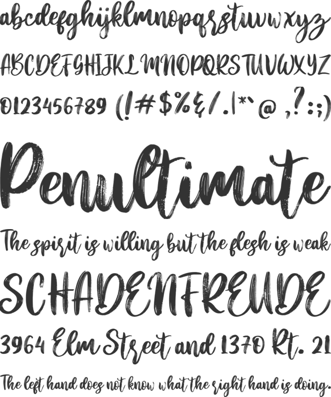 Merlyan font preview