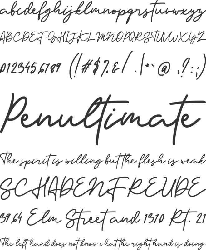 Boujond font preview