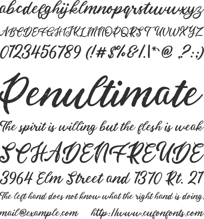 Betterly font preview