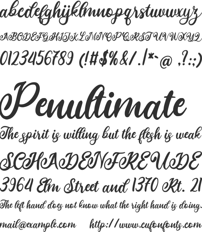 Jhaqlyn font preview