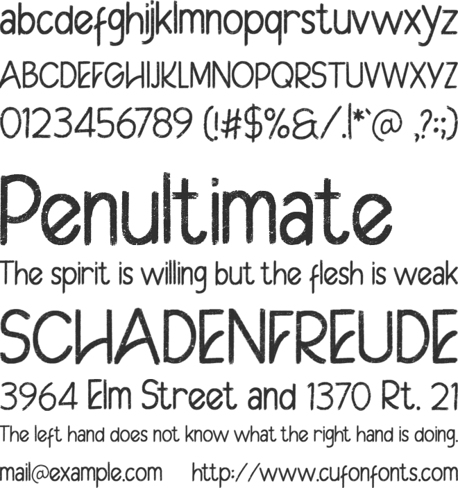 Hildany font preview