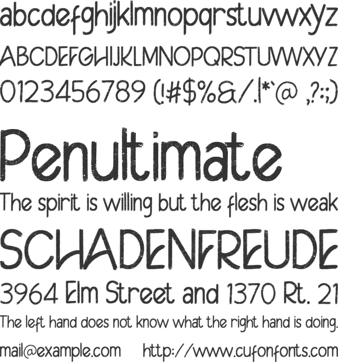 Hildany font preview