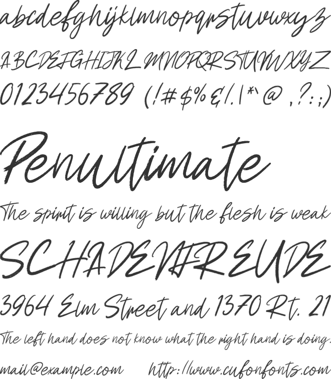 Laracryf font preview