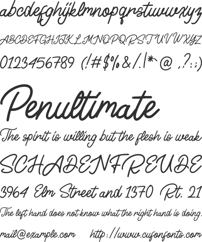 Rayland font preview