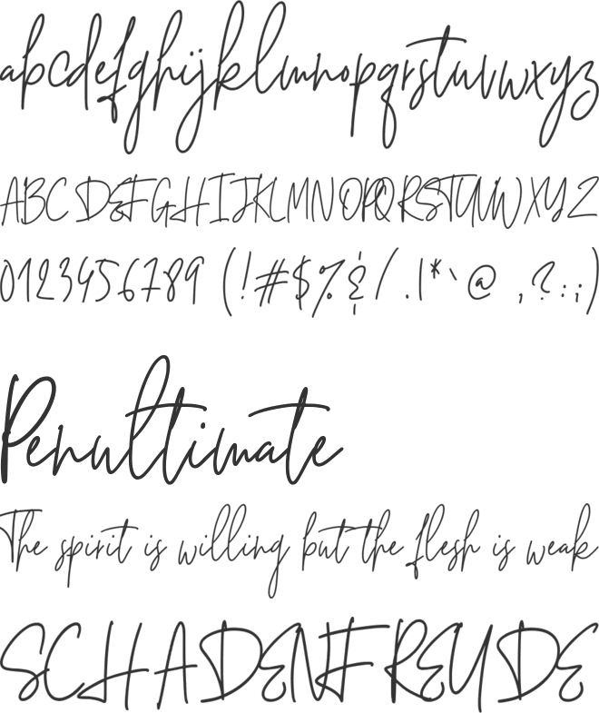 Dettachment font preview