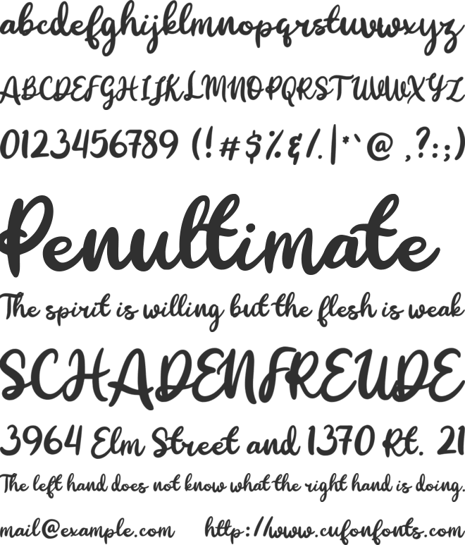 Ginalys font preview