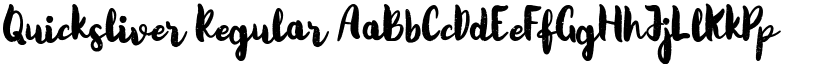 Quicksliver Regular font