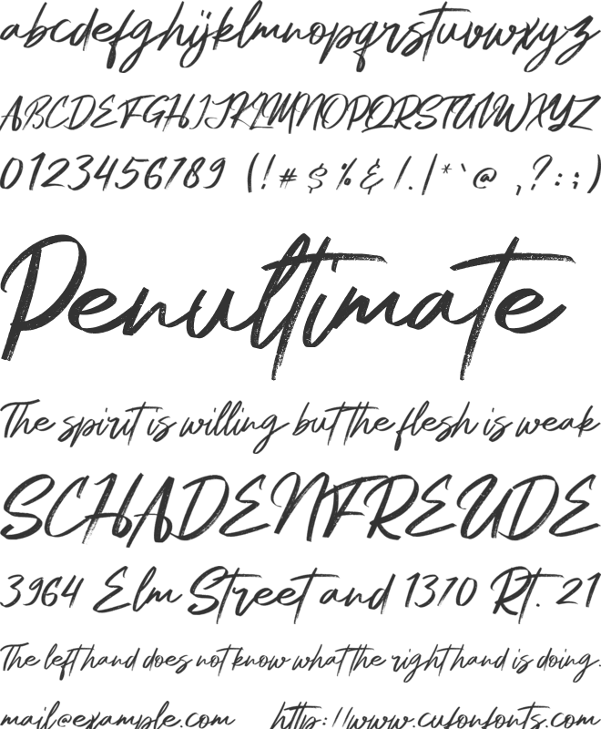 Mastery font preview