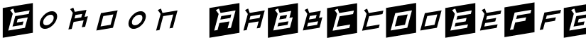 Gordon font