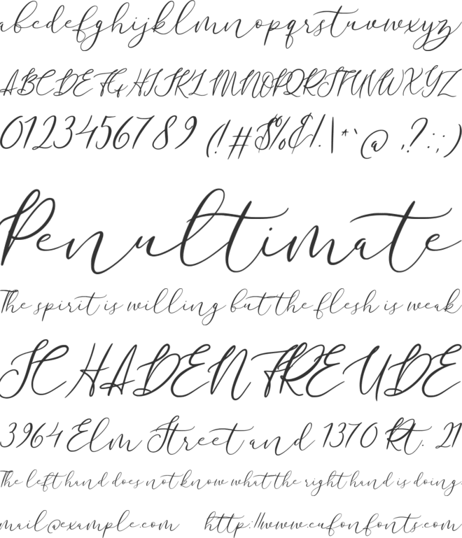 Wonderlust font preview