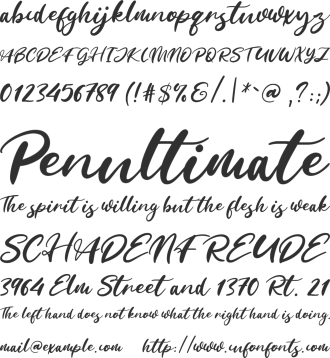 Bugenfly font preview