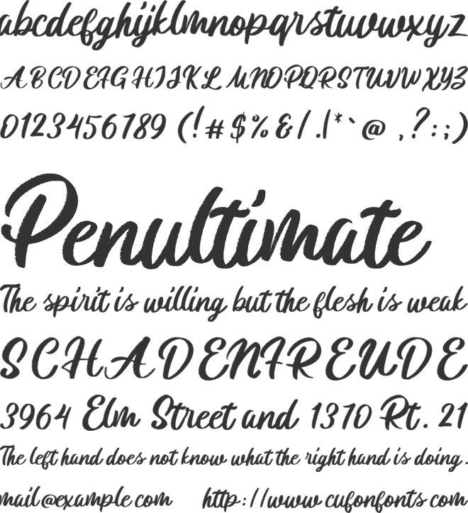 Qalifony font preview