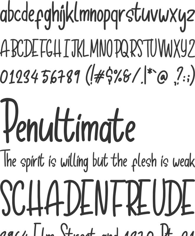 Madaromy font preview