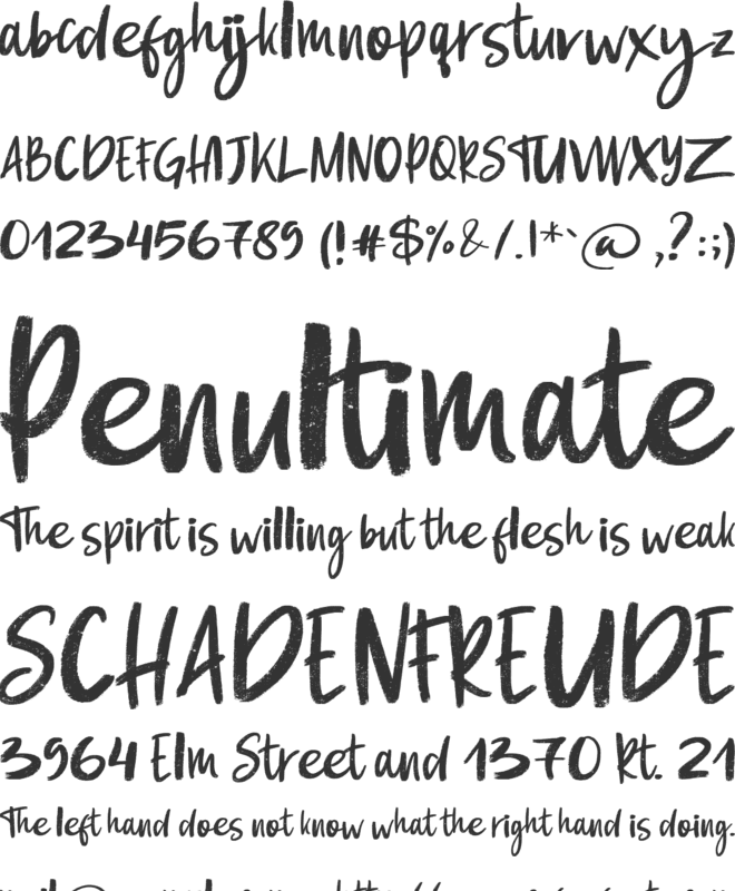 Burning Down font preview