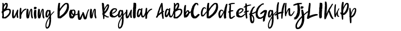 Burning Down Regular font