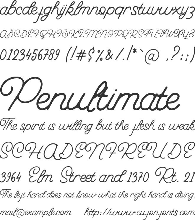 Nakytta font preview