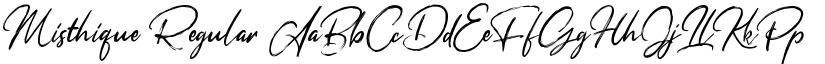 Misthique Regular font