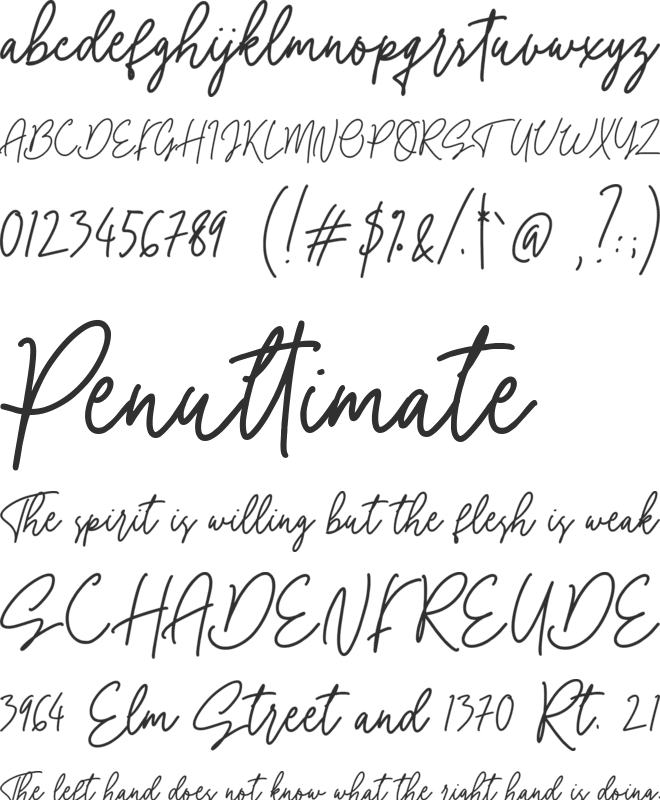 Ranjally font preview