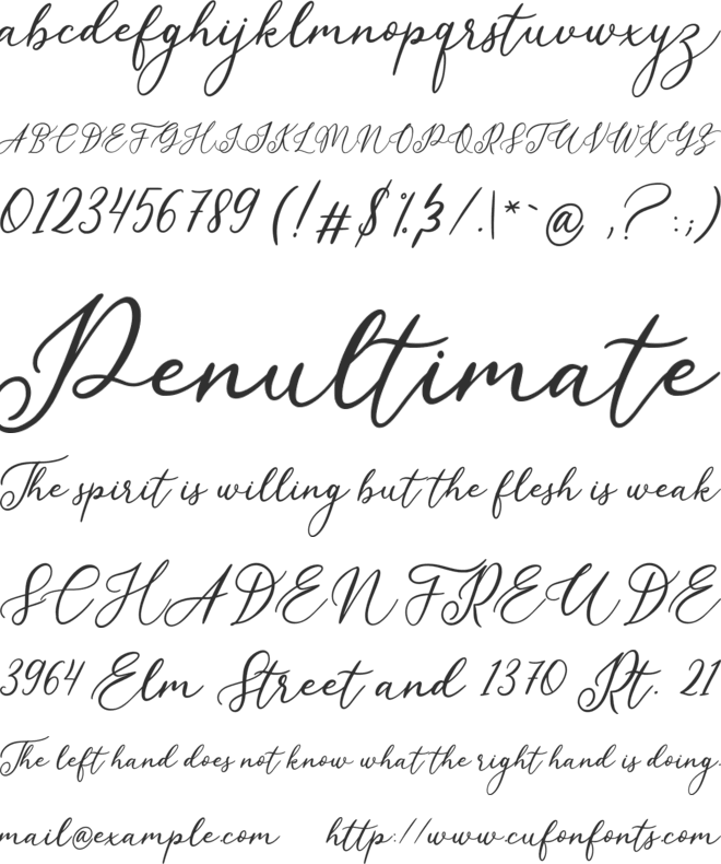 Jelymist font preview