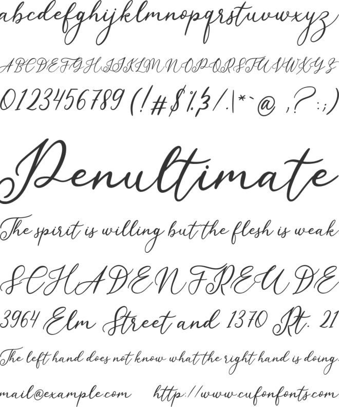 Jelymist font preview