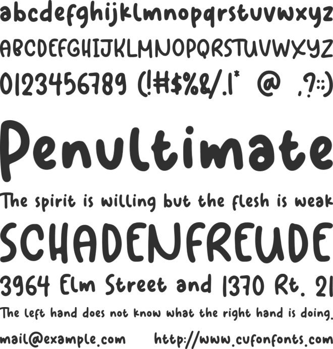 Magical Snow font preview