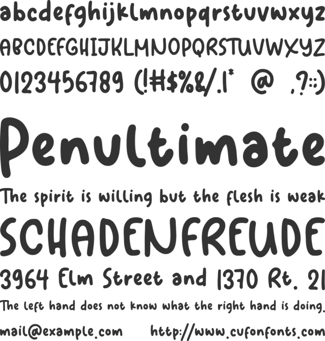 Magical Snow font preview