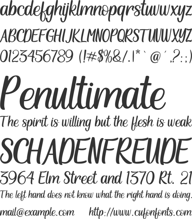 Honey Latte font preview
