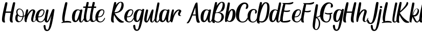 Honey Latte Regular font