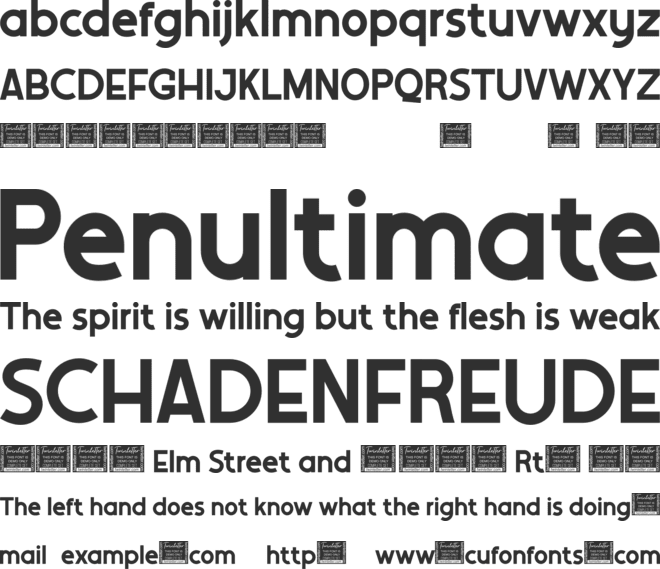 Bentto font preview