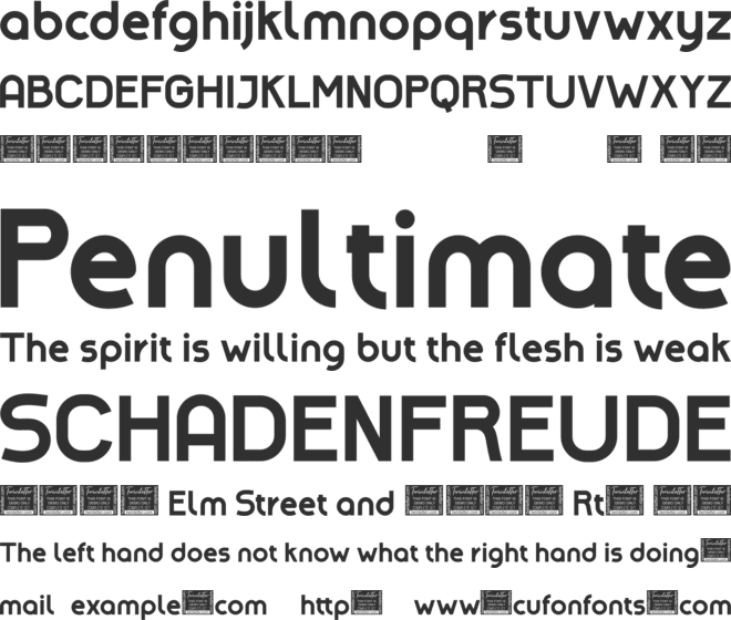 Amenable font preview