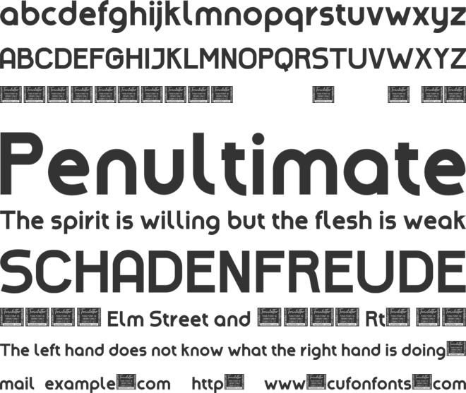 Amenable font preview