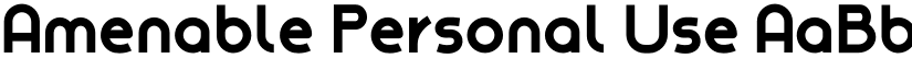 Amenable Personal Use font