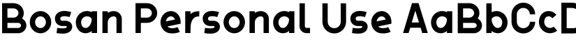 Bosan Personal Use font