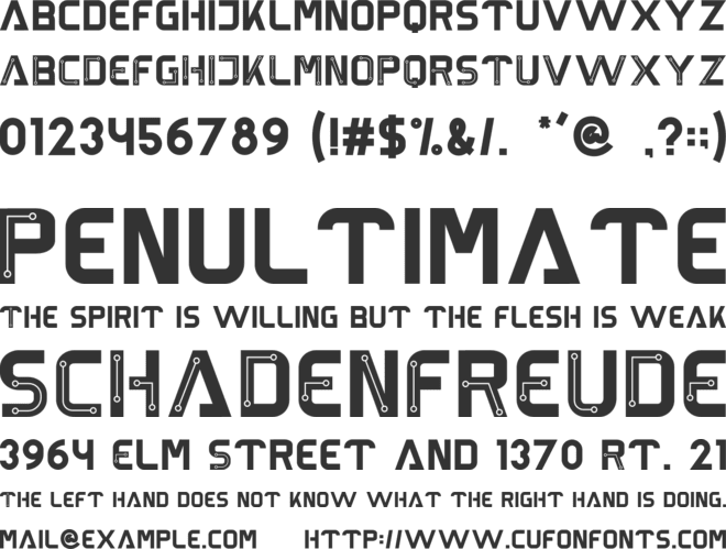 Obveron font preview