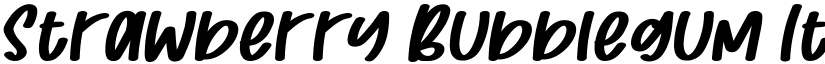 Strawberry Bubblegum Italic font