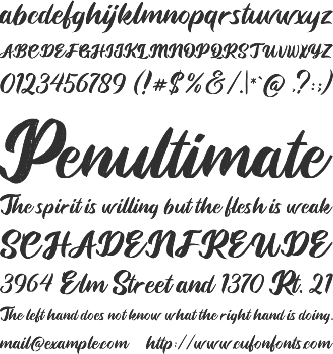 Rastynd font preview