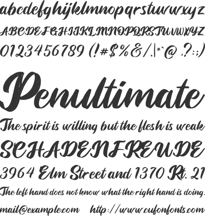 Rastynd font preview