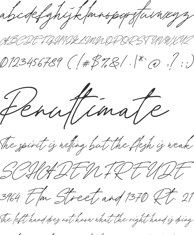 Tiffanyed font preview